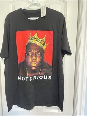Notorious Black Graphic Tee with Crown Portrait